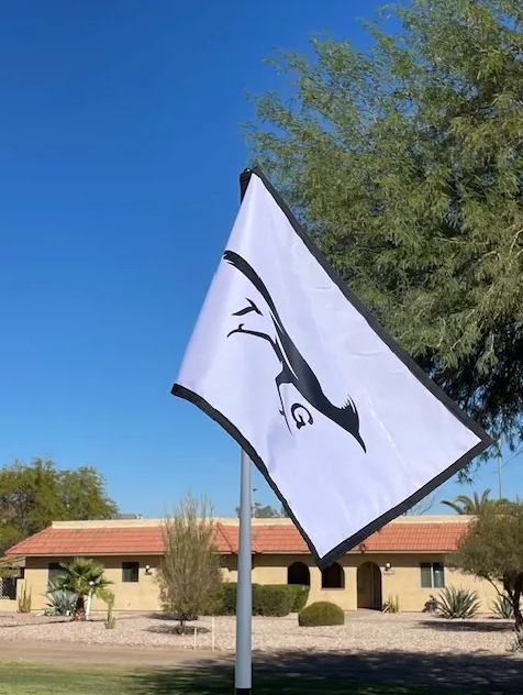 Flag on golf course